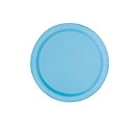 20 Of Paper Plates Pastel Blue 17 cm One Size