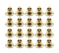 20 Open Metal Bells Featuring Vintage Copper Coated Finish, for Crafting Jewelry, Holiday Ornaments, Wedding Decorations, and Rustic Home Decor (38mm)