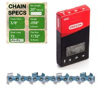 20" OREGON 73EXL072 Chainsaw Chain 3/8" .058" 1.5mm 73EXL072E 73EXL072X