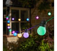 20 Outdoor String Lights LED Multi Coloured Mains Powered Garden Party Wedding