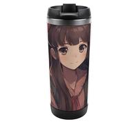 20 Oz Stainless Steel Tumbler with Lid Vacuum Insulated Tumbler Little Woman in Anime Coffee Mug for Travel Double Wall Insulated Cup for Reusable Car Cup