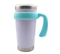 20 oz Tumbler Handle, Anti Slip Travel Mug Grip Cup Holder for Vacuum Insulated Tumblers, Suitable for Trail, Sic, Yeti Rambler, Ozark and More 20 Ounce Tumbler Mugs Attachment (Sky Blue)