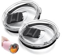 20 oz Tumbler Lid for YETI, 2PCS Magnetic Slider Replacement Lids Compatible for Yeti 20 oz Tumbler, 10/24 oz Mug, 10 oz Lowball, Travel Spill Proof Cup Lids Covers with Magnetic Slider Switch