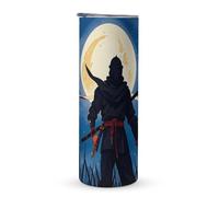 20 Oz Tumbler with Lid And Straw Moonlight Watercolor Style Ninja Vacuum Insulated Travel Coffee Mug Stainless Steel Tumblers Double Wall Car Cup Leak Proof Water Bottles for Hot And Cold Drink