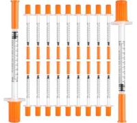 20 Pack 0.5ml Plastic Dispensing Measuring Tool, 31G 8mm 5/16'' Ultra Fine Dispensing Measuring Tube, Individually Wrapped, Multipurpose Laboratory Accessories for Pet Feeding Liquid Separation