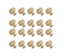 20 Pack 1.2 Inch Brushed Gold Cabinet Knobs Knurled Kitchen Cabinet Knobs Gold Drawer Knobs Round Dresser Knobs