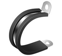 20 Pack 1-21/32" (42mm) Rubber Cushioned Cable Clamps, Stainless Steel P-Clamps for Wire, Hose, Pipe & Tubing, Insulated Metal Conduit Clamps for Automotive, Marine & DIY