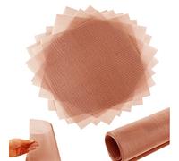 20 Pack 10 Mesh 99.9% Pure Copper Screen Woven Mesh Screen, Copper Mesh Cloth Fine Mesh, 2.95x2.95 Inch