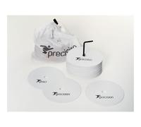 20 PACK 15cm WHITE Flat Rubber Pitch Marker Discs - Ultra Slim Outdoor Sports