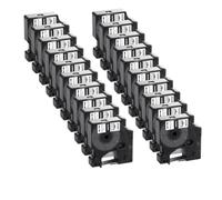 20 Pack 18055 12mm Heat Shrink Tubes Compatible with IND LabelWriters PRO1000 Rhino3000 Rhino4200 Rhino5000(Black on White)