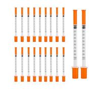 20 Pack 1ml/CC Dispensing Measuring Tool with 31G (8mm),Plastic Tube,Lab Supplies,Sterile Individually Packaging