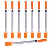 20 Pack 1ml Distribution Measuring Tools with Cap 31G*8mm Multiple Uses Precision Plastic Individually Sealed Packaging Lab Accessories for Pet Feeding Liquid Separation Craft Supplies Oil or Glue
