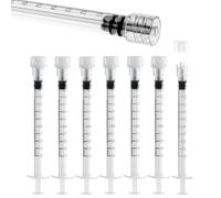 20 Pack 1ml Plastic Syringes Luer Lock, Measuring Syringe Tool for Lab,Colostrum,Watering, Refilling, Feeding Pet,Oil