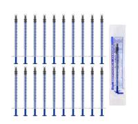 20 Pack 1ml Syringe with Cap Individual Wrap, Plastic Syringes without Needle for Science Labs, Colostrum Collector, Glue Applicator, Feeding Pets, Measuring Liquids (20x1ml)