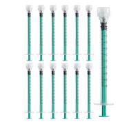 20 Pack 1ml Syringes with Cap, Colostrum Syringe without Needle, Leak-Proof Luer Lock Plastic Feeding Syringe Small, Individually Wrapped for Measuring Liquids, Feeding Pets, Scientific Lab