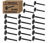 20-PACK 2" Black Commercial Nylon Grade Garage Door Roller With 4.7" Nylon Sleeved Stems, Featuring Dust Proof Sealed Caps Hinge Specific Quiet Durable High Load 6200zz Double Seals Precision Bearings