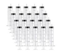 20 Pack 20ml Plastic Syringes, Sterile Without Needle Liquid Measuring Syringes with Caps Individually Packaged for Labs, Food, Dispensing, Pet Feeding and Plant Watering
