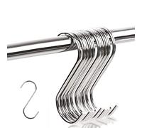 20 Pack 3.55 inch Metal S Hooks for Hanging, Heavy Duty Stainless Steel Hooks for Kitchen, Bathroom, Outdoor, Garden, Office, for Hanging Pan Pot Kitchenware Cups Utensils Clothes Bags Towels Plants