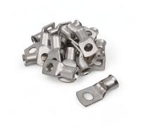 20 Pack 35mm² Copper Tube Cable Lugs, M6 Stud Hole - Tinned Ring Terminals, Battery & Crimp Connectors, Automotive & Marine Cable Ends