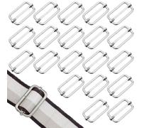 20 Pack 38mm (1.5 Inch) Tri-Glide Buckles Heavy-Duty Zinc Alloy