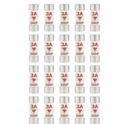 20 Pack 3A Ceramic Plug Fuses - Household Electrical Replacement Fuses for UK 3 Pin Plugs, Appliances & Extension Leads (3 Amp)