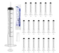 20 Pack 3ml Syringe with Cap, Colostrum Collection Kit, Colostrum Syringe without Needle, Pet Feeding Syringe for Liquid Measuring, Colostrum, Scientific Labs, Pet Feeding, Individually Wrapped