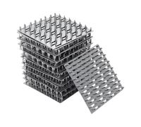 20 Pack 4x4 inch Truss Mending Plate with 8mm Nail Teeth, Galvanized Steel Flat Mending Plates Repair Pronged Truss Mending Plate, Thickness 1mm (4 x 4 inch, Count, 20)