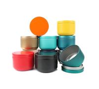20-Pack 50ml Multicolor Tinplate Round Tea Caddy Small Tins Cans Food Storage Container for Candy Gift Tea Crafts Coffee and DIY Candle（Random Color Mix）