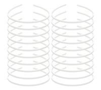 20 Pack 5MM Thin Hard White Plastic Headbands Skinny Plain Blank Hairband with Comb Grip Teeth Slim Hair Hoop Holder Clasp Tiara Crown Base Headpiece Crafting DIY Accessories Bulk for Women Girls