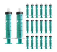 20 Pack 60ml Syringe Luer Lock, Plastic Syringes with Cap Individually Sealed, Luer Lock Syringe without Needle for Refilling and Measuring Liquids, Scientific Labs Experiment, Feeding Pets (60ml, 20)