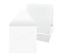 20 Pack 6x6 inch Blank White Greeting Cards and Envelopes, 300gsm Blank Cards and 100gsm Envelopes for Card Making, Invitation and Greeting Cards (15.2x15.2cm)