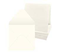20 Pack 6x6 inch Ivory Blank Greeting Cards and Envelopes, 300gsm Blank Cards and 100gsm Envelopes for Card Making, Invitation and Greeting Cards (15.2x15.2cm)