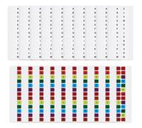 20-Pack A-Z Alphabet Tabs, Color-Coded Self-Adhesive Page Markers for Notebooks, Textbooks & Files, Durable Letter Index Stickers (White with Colorful Letters)