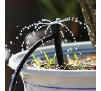 20-Pack Adjustable Drip Irrigation Emitter Stake for 4-7 mm Hose, 0-90 L/H Flow Rate, 360° Rotatable Sprayer, PP Material, Low-Pressure Compatible(RED)