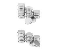 20-Pack Aluminum Tin Jars, 5g 15g Round Tins for Lip Balm Makeup Storage, Rust-Proof Screw Top Containers, Travel-Friendly Portable Size, and Reusable