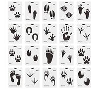 20 Pack Animal Footprint Painting Stencils Reusable Drawing Templates for Lovers Kids Women Men Students Gift Print Stencils Reusable Drawing Templates for Kids Teens Adults Artists for On