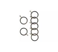 20 Pack Antique Brass Metal Curtain Rings with Hooks, Curtain Pole Rings for Curtains & Drapes, Strong & Secure, Fits Poles Up to 28mm