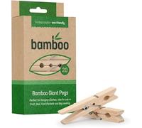 20 Pack Bamboo Giant Pegs/Perfect for Laundry,Fits Any Clothesline Clips