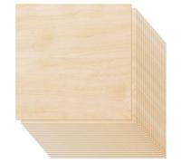 20 Pack Basswood Sheets 1/16-12 x 12 x 1/16 Inch - Unfinished Wood Boards for Crafts, Plywood Sheets with Smooth Surfaces - Crafts Wood Perfect for Laser Cutting, Architectural Models, Drawing