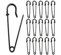 20 Pack Black Large Safety Pins, 4" Heavy Duty Blanket Pins for All Kinds of Handicrafts, Clothing, Blankets and Other Materials as Well as DIY Craftsmanship, Safe and Durable