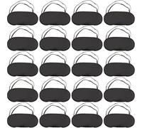 20 Pack Blindfold Eye Mask for Sleep Game Travel with Nose Pad (Black)