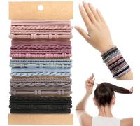 20 Pack Bohemian Hair Ties - GiftGem Colorful Boho Scrunchies for Women, Elastic Bobbles Ponytail Holders Set, Vintage Hair Accessories Mixed Patterns Gift Pack
