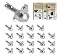 20-Pack Bookshelf Pins for Billy Bookshelf, Zinc Alloy Spare Parts Metal Shelf Pins for IKEA Part #131372, Replacement Shelf Support Pegs for Kitchen Cabinets Bookcases and Storage Units (Silver)