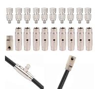 20 Pack Brass misting System Nozzle 10 24 UNC high Pressure Fog nozzles with 3 8 Interface Quick Connector 3 16 Spray Head dust Control Water misting Nozzle Size Orifice 0 4mm