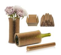 20 Pack Bubble Wrap Sleeves for Moving House, Honeycomb Packing Paper, Glass Jar Cup Wine Bottle Protector Cases Protective Wrap,Packaging Materials (22cmX20pack)