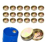 20 Pack Bung Caps for 55 Gallon Drum, 2 Inch Galvanized Coated 55 Gal Drum Cap with Gasket, Bung Plug for Steel Barrel, Steel Drum Plug Caps, Drum Bung Caps