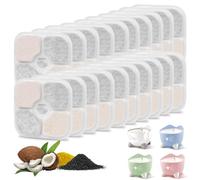 20-Pack Cat Fountain Filters for Catit Pixi, Cat Water Fountain Filters, Compatible with 2.5l/84.5 Oz Catit Pixi Pet Fountain, Triple Filtration Pet Water Fountain Filters