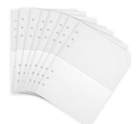 20 Pack Clear A5 6 Ring Binder Inserts Sleeves, 7.8x5.98 in Clear Binder Sleeves 2 Pocket, Plastic Page Protectors for 6 Ring A5 Binder Index Cards, Photocards, Postcards, Pictures