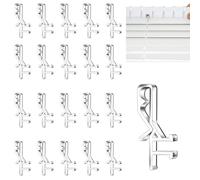 20-Pack Clear Plastic Blind Clips - Universal Replacement Valance Clips for Clip-In Blinds,Vertical & Mini Blinds - Easy Snap-On Design, Window Blind Repair Kit