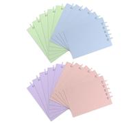 20-Pack Colorful Portable Mini Notebooks 10.3x7.3cm Pocket Size Flip-Up Removable Pages Waterproof PP Cover with Pocket Ideal for Schedule Planning & Notes Student, Office, Meeting Shorthand Four Colo